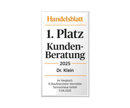 Handelsblatt Auszeichnung Dr. Klein – 1. Platz Kundenberatung 2025